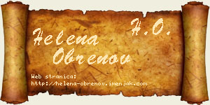 Helena Obrenov vizit kartica
